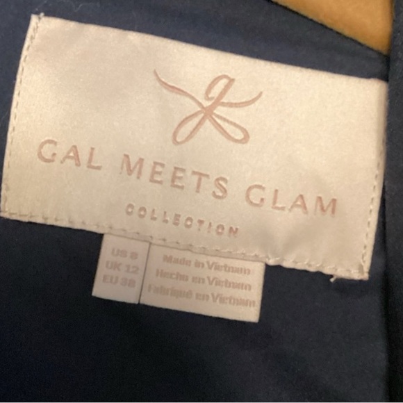 GAL MEETS GLAM blue fit & flare “Edith” DRESS sz 8 - Picture 5 of 6